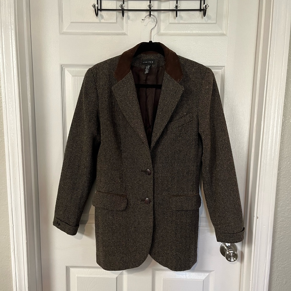 The Limited Medium Wool Brown Blazer